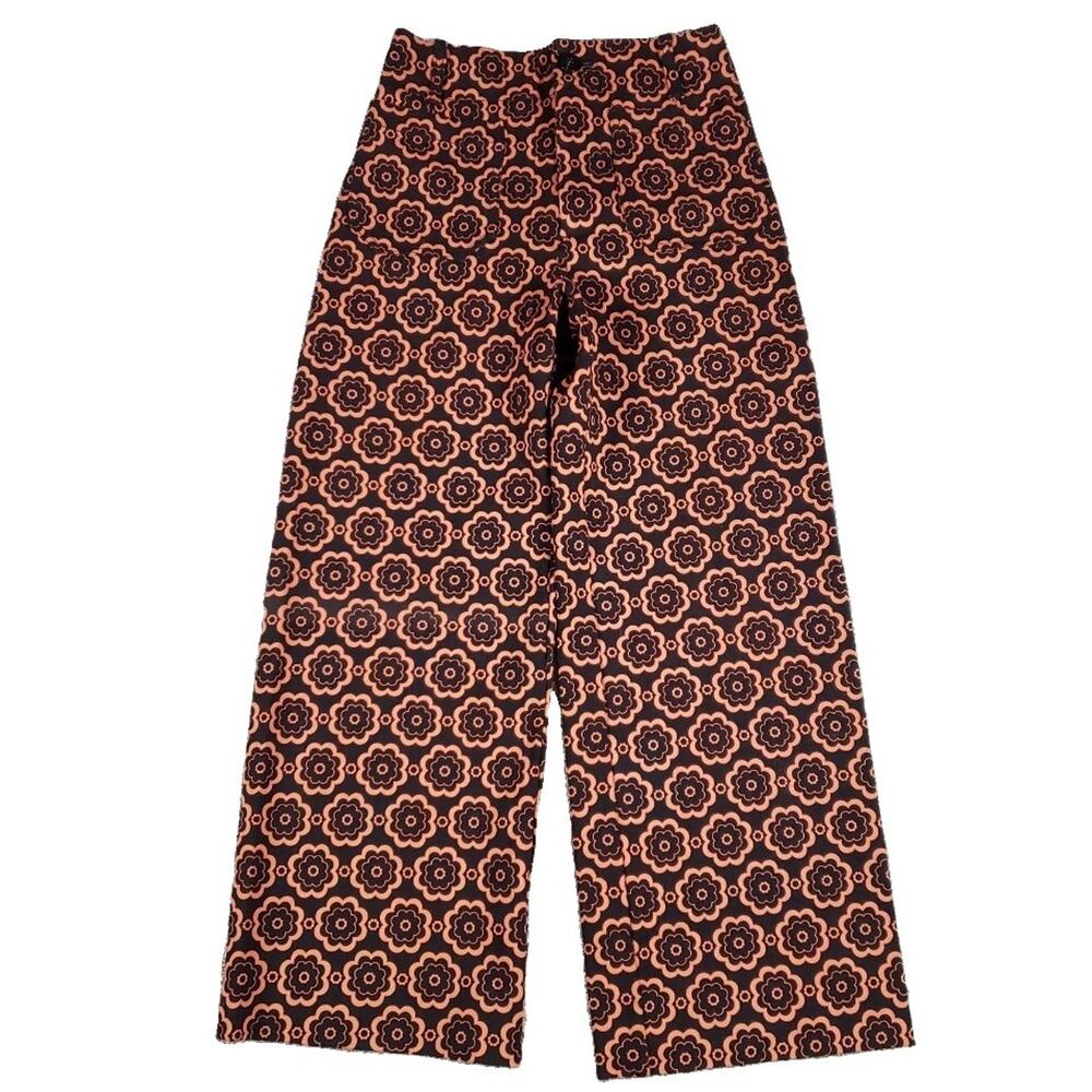 Maeve Anthropologie The Colette Crop Wide Leg Ponte Pant Retro Size 31 Tall Af10 - Picture 5 of 8